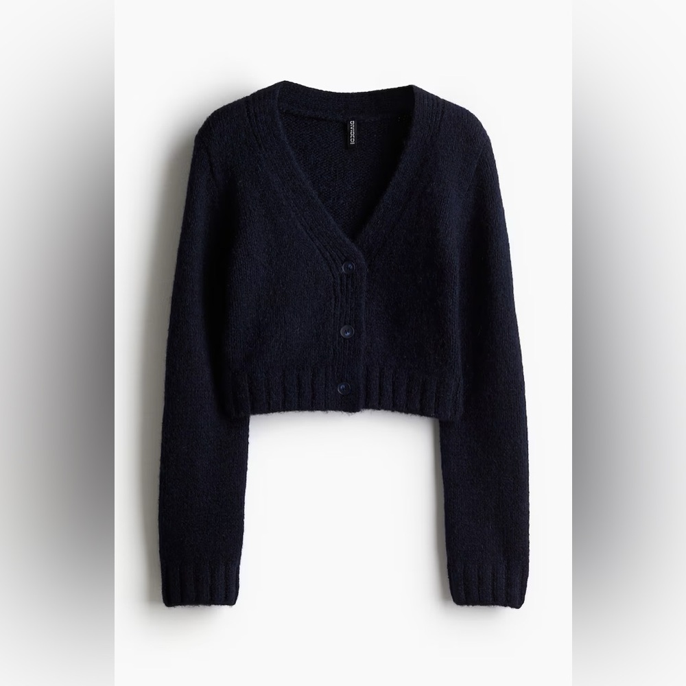 H&M Navy V-NECK CARDIGAN Size Small NWT - Picture 10 of 11